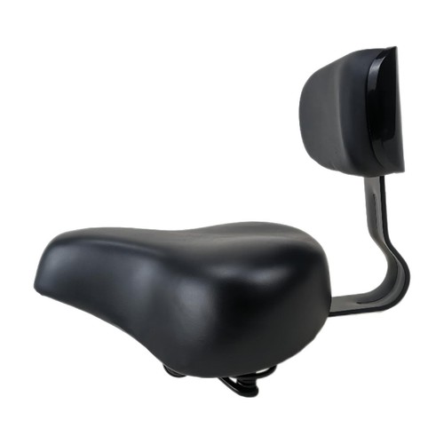 Wide bike seat with - bike, backrest